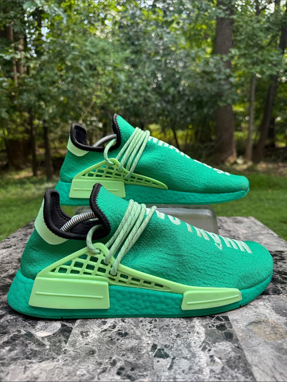 adidas Pharrell x NMD Human Race Hu Core Green Low Top GY0089 Size 10